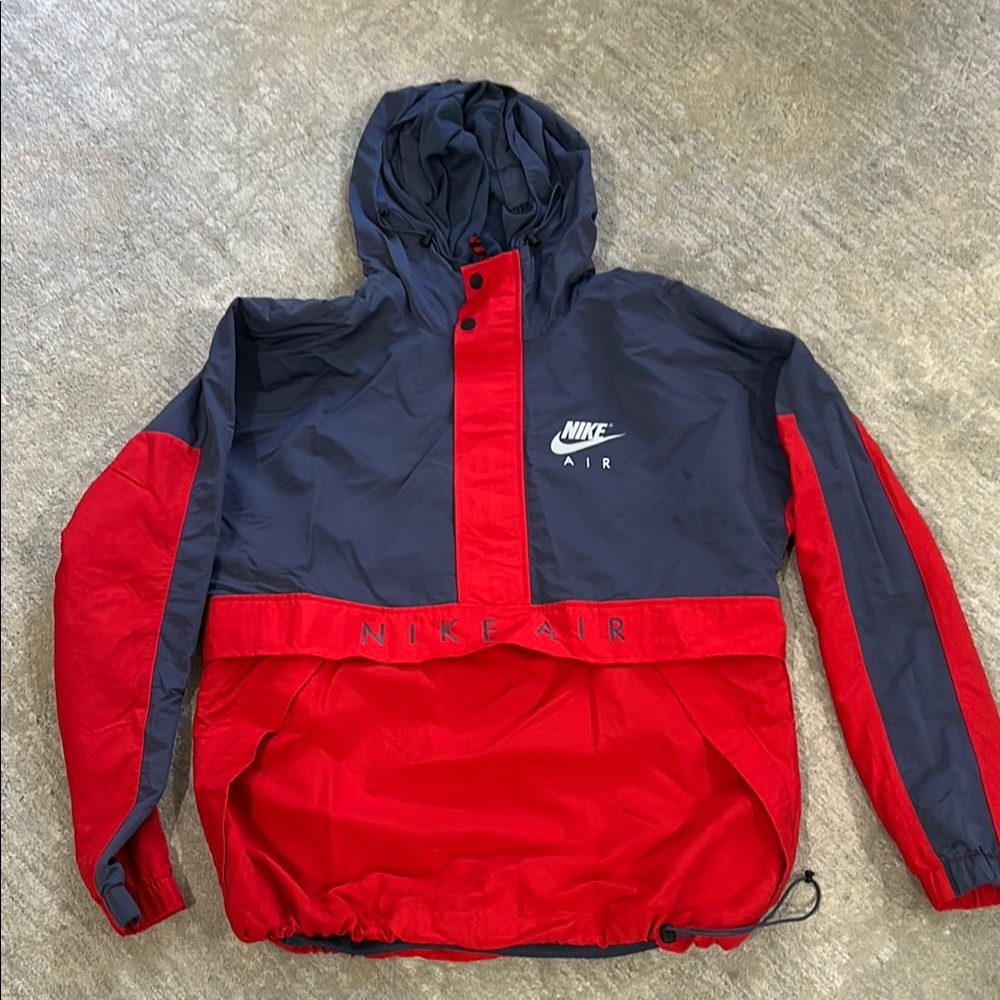 Nike Air Red and Gray Rain/Windbreaker Jacket